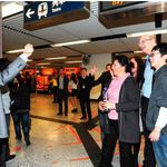 Jay Walder greets Hong Kong subway riders